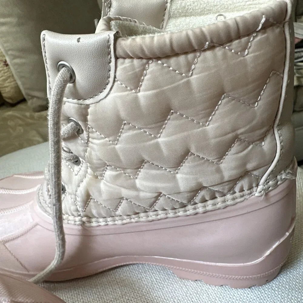 SPERRY Girl's Sperry Size 2M  7-8 Y O Duck Boot Pink Snow/rain